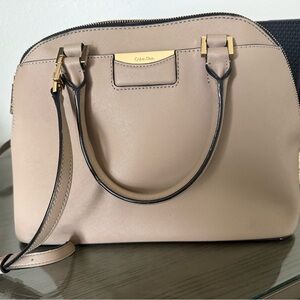 Calvin Klein Taupe Satchel Bag